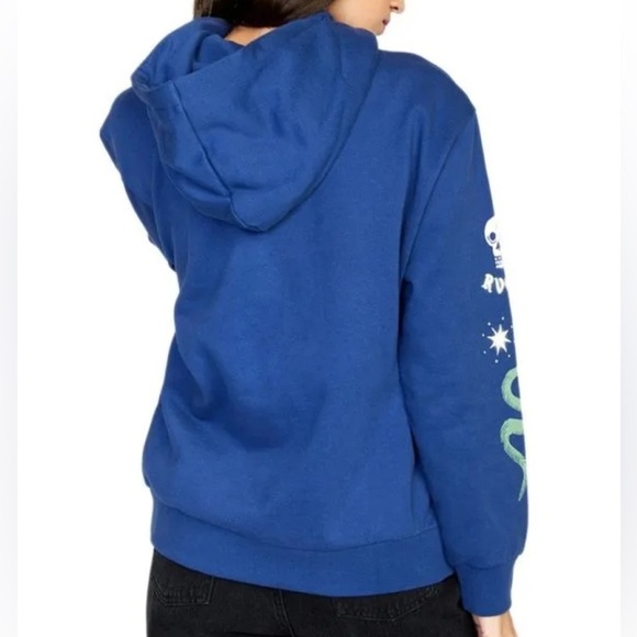 RVCA Tempted Graphic Hoodie in Moody Blue - Picture 8 of 12
